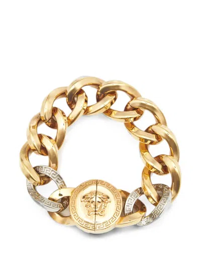 Pre-owned Versace Medusa Bracelet In Gold