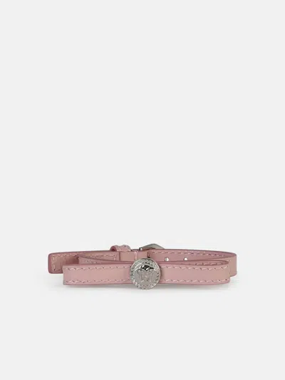 Versace 'medusa' Bracelet In Pink Shiny Leather