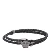 Versace Black Medusa Bracelet In Ultra Black Ruthenium