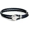 Versace Medusa Braided Leather Bracelet