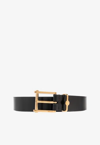 Versace Medusa Buckle Belt In Black