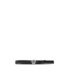 Versace Medusa Head Gold-toned Buckle Leather Belt In Black
