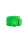 Versace Medusa-buckle Fastening Belt In Green