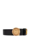 Versace Logo Belt In Black