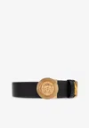 Versace Logo Belt In Black