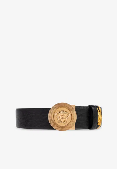 Versace Medusa Buckle Leather Belt