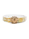 Versace Medusa-buckle Leather Belt In White