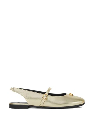 Versace Kids' Medusa-buckle Sandals In Gold