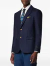 Versace Single-breasted Tailored Blazer In Blue