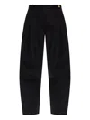 Versace Straight Trousers Featuring Back Pockets In Black