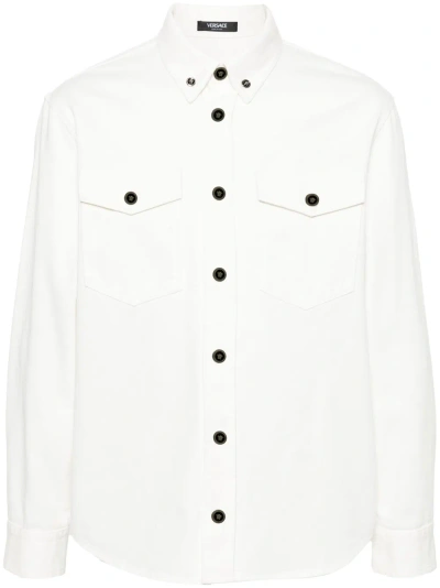 Versace Medusa Button Shirt In White