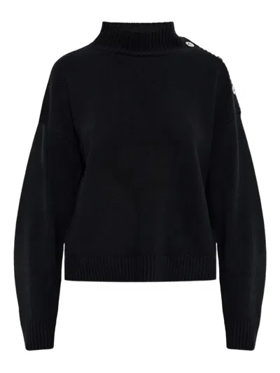 Versace Medusa-button Sweater In Black