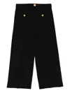 Versace Medusa-button Trousers In Black