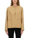 Versace Medusa Buttoned Jacket In Brown