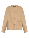 Versace Medusa Buttoned Jacket In Nude