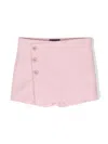 Versace Medusa-buttoned Tweed Shorts In Pink