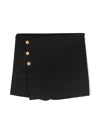 Versace Medusa-buttons Asymmetric Skort In Black