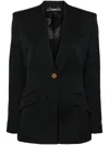 Versace Medusa-buttons Single-breasted Blazer In Black