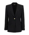 Versace Single-breasted Wool Blazer In Black