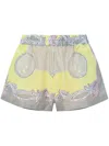 Versace Medusa Cameo Semi-sheer Cotton And Silk Shorts In Multi