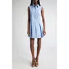 Versace Medusa Cameo Embroidered Pleated Poplin Shirtdress