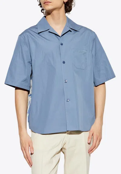 Versace Medusa Cameo Print Shirt In Blue