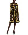 Versace Medusa Cameo Print Silk Dress