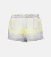 Versace Medusa Cameo Semi-sheer Cotton And Silk Shorts In Multi