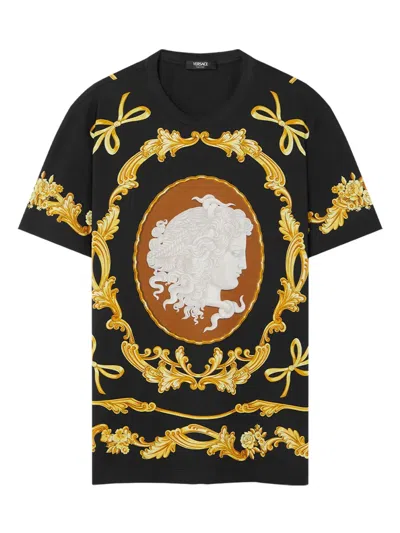 Versace Medusa Cameo T-shirt In Black