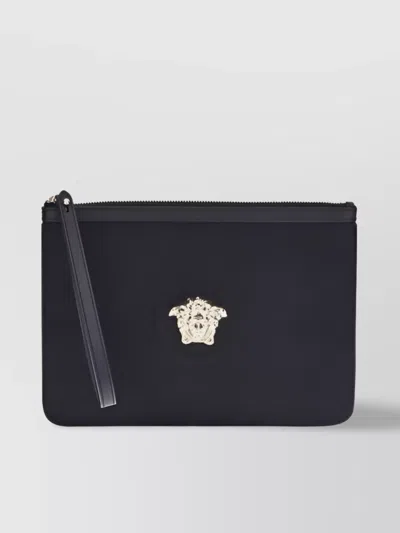 Versace Medusa Canvas Pouch Wrist Strap