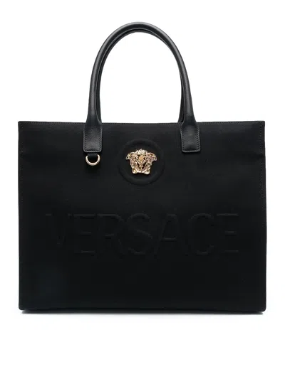 VERSACE MEDUSA CANVAS TOTE BAG
