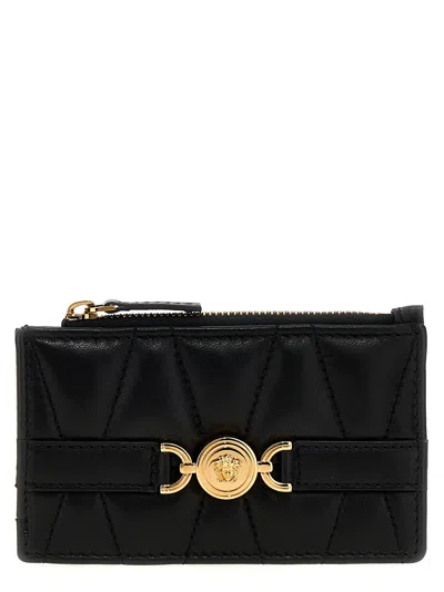 Versace 'medusa' Card Holder In Black