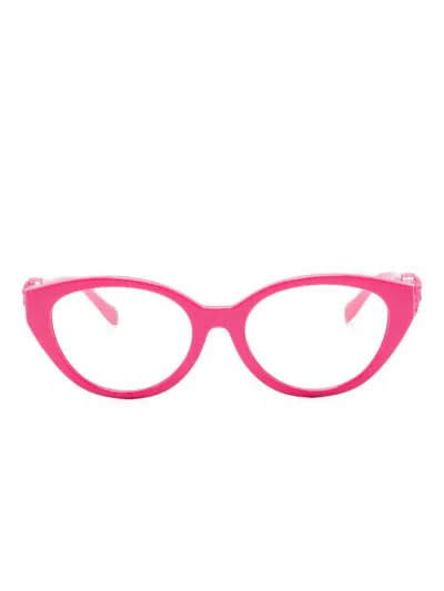 Versace Kids' Medusa Cat-eye Glasses In Pink