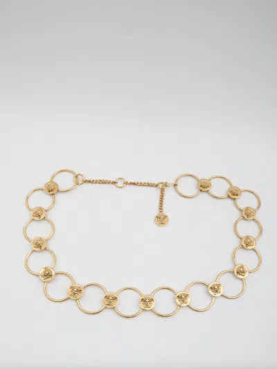 Versace Medusa Chain Belt In Gold