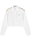 Versace Wild Barocco Cropped Shirt In White