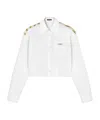 Versace Wild Barocco Cropped Shirt In White