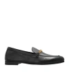 Versace Loafers With Chain Detail And Gold-tone Hardware In Black