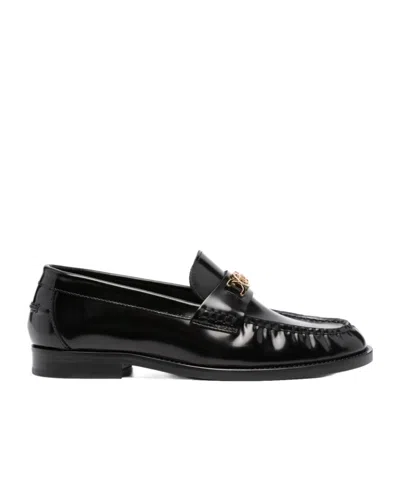 Versace Loafers T.25 Calf Leather In Black
