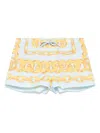 Versace Medusa Chain Print Swim Trunks In Blue