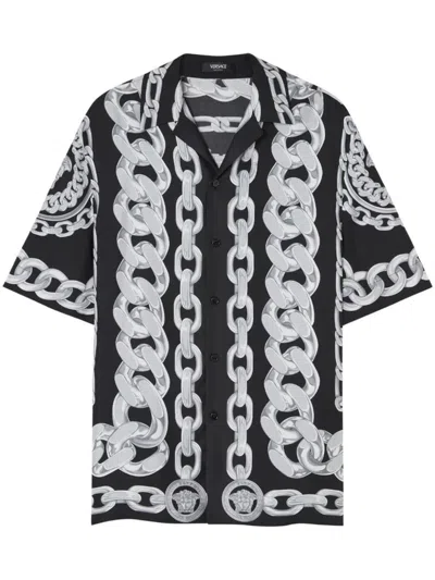 Versace Medusa Chain Silk Shirt