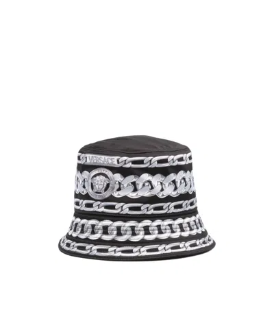 VERSACE VERSACE MEDUSA CHAINS PRINTED BUCKET HAT