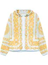 Versace Medusa Chains-print Jacket In Blue