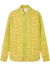 Versace Chemise Medusa Chains In 绿色