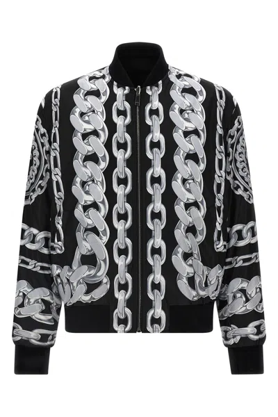 VERSACE VERSACE 'MEDUSA CHAINS' REVERSIBLE BOMBER JACKET