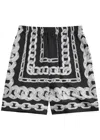 Versace Men Medusa Chains Silk Shorts