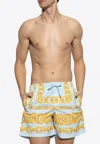 Versace Medusa Chains Swim Shorts In Blue