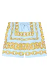 Versace Medusa Chains Swim Shorts In Blue