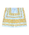 Versace Medusa Chains Swim Shorts In Blue