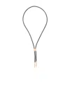 Versace Medusa-charm Braided Leather Necklace In Black