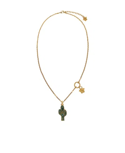 Versace Medusa-charm Chain Necklace In Yellow